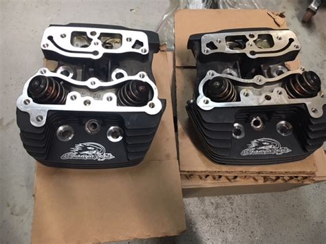 Powder coated 110 Twin Cam cylinder heads ported and polished using 2. . Se 110 ported heads